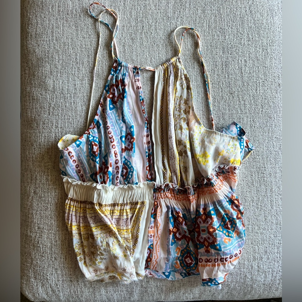 Free People Multicolor Bohemian Top